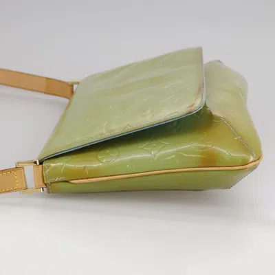 Pre-owned Louis Vuitton Thompson Street Green Patent Leather Shoulder Bag ()
