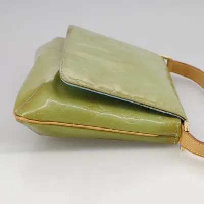 Pre-owned Louis Vuitton Thompson Street Green Patent Leather Shoulder Bag ()