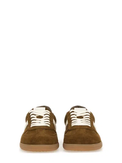Tom Ford Suede Sneakers With Contrast Stripe And Rubber Sole
