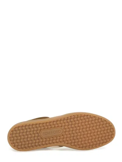 Tom Ford Suede Sneakers With Contrast Stripe And Rubber Sole