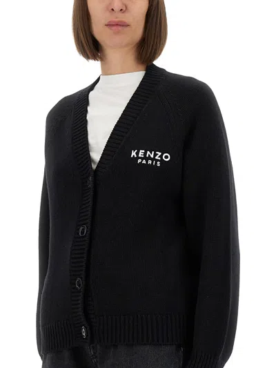Kenzo Boke Flower Cardigan In Black