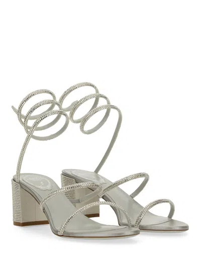 René Caovilla Rene Caovilla Cleo Ankle Strap Embellished Sandals In Silver