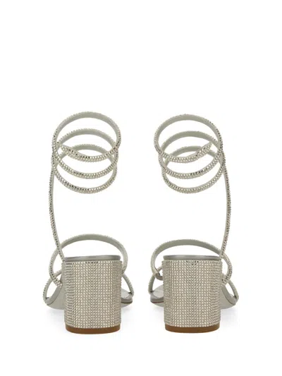 René Caovilla Rene Caovilla Cleo Ankle Strap Embellished Sandals In Silver