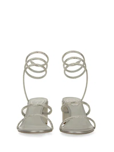 René Caovilla Rene Caovilla Cleo Ankle Strap Embellished Sandals In Silver