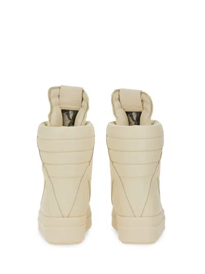 Rick Owens White High-top Sneakers With Platform Sole