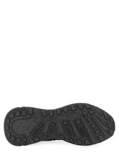 Dolce & Gabbana Daymaster Black Leather Blend Sneakers In Multi