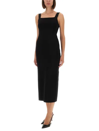 Khaite Dixi Square-neck Sleeveless Knit Maxi Dress In Black
