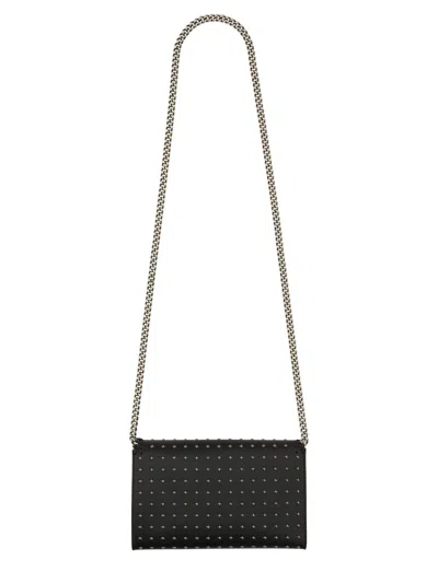Stella Mccartney Mini Bag With Chain Strap And Studded Design In Black