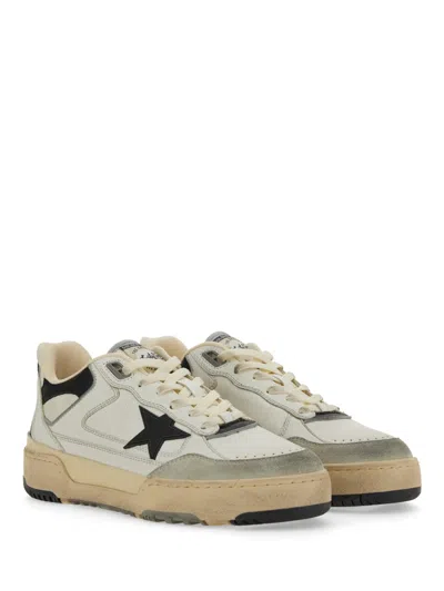 Golden Goose Forty 2 Sneakers In White Leather And Fabric
