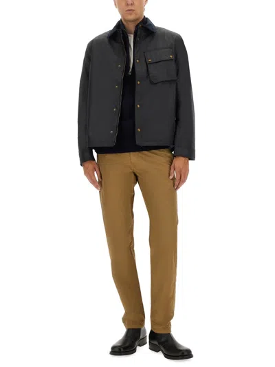 Belstaff Jacket Long Sleeve Chest Pocket In Black