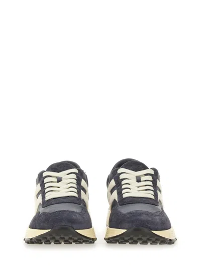 Hogan Hyperlight Lace-up Sneakers With Technical Fabric Inserts In Neutral