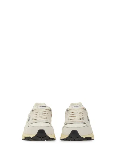 Autry White And Silver Leather Hyperway Sneakers