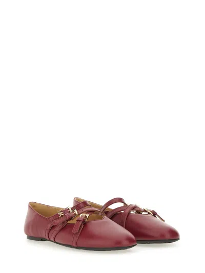 Michael Kors "indy Flex" Leather Ballerina