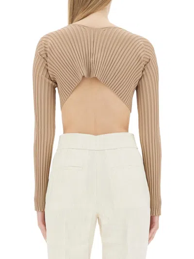 Jacquemus La Maille Pralu Cardigan In Brown