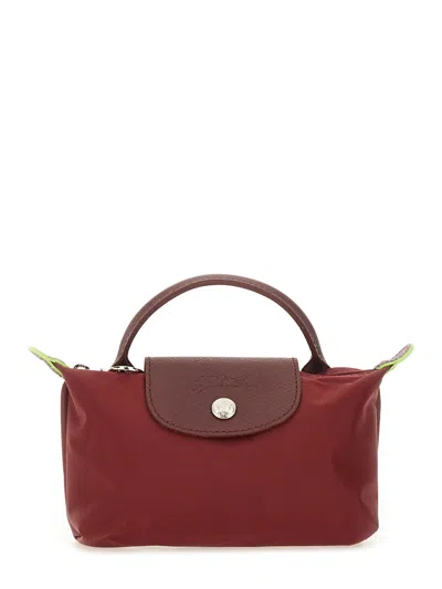 Longchamp Le Pliage Clutch Bag With Handle In Red