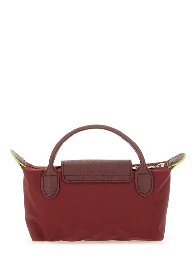 Longchamp Le Pliage Clutch Bag With Handle In Red