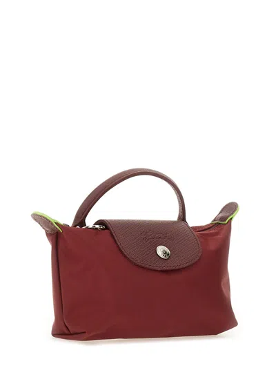 Longchamp Le Pliage Clutch Bag With Handle In Red