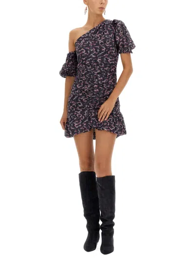 Isabel Marant Étoile Lecia Print Cotton Mini Dress In Multi