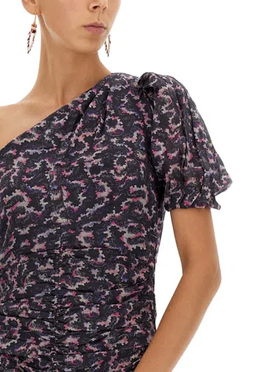 Isabel Marant Étoile Lecia Print Cotton Mini Dress In Multi