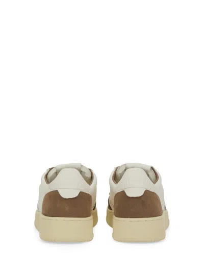 Autry Medalist Low Sneakers In Goatskin And Suede In Multi