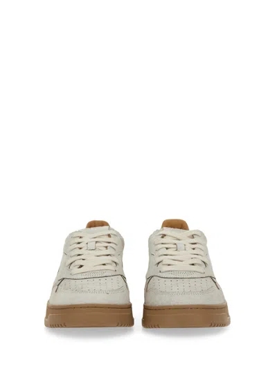 Autry Low Top Leather Sneakers With Perforated Round Toe