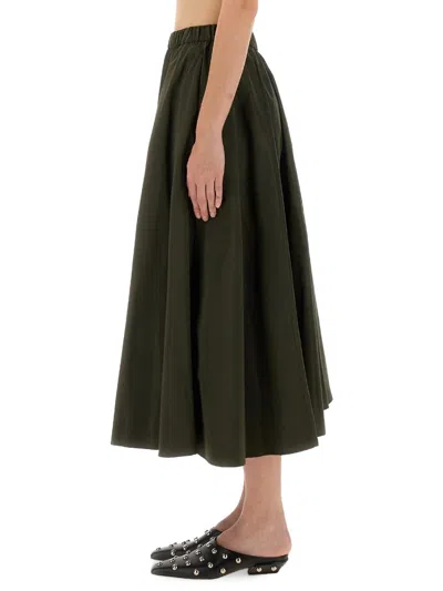 Aspesi Flared Midi Skirt With Flattering Silhouette In Black
