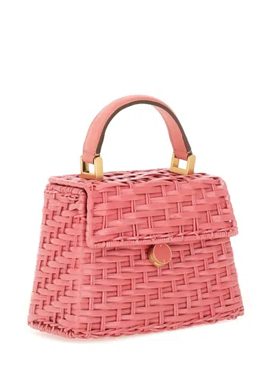 Cult Gaia Textured Weave Top Handle Crossbody Bag