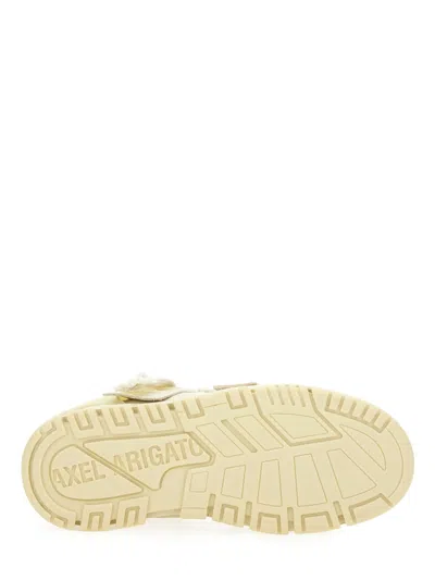 Axel Arigato Area Patchwork Sneakers In Beige Suede And Fabric