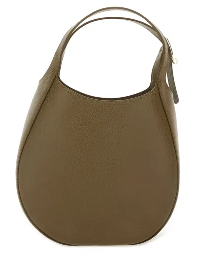 Longchamp Textured Pebbled Shoulder Bag With Strap And Handle