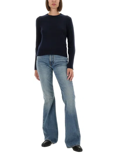Guest In Residence Shrunken Crew Jersey In Blue