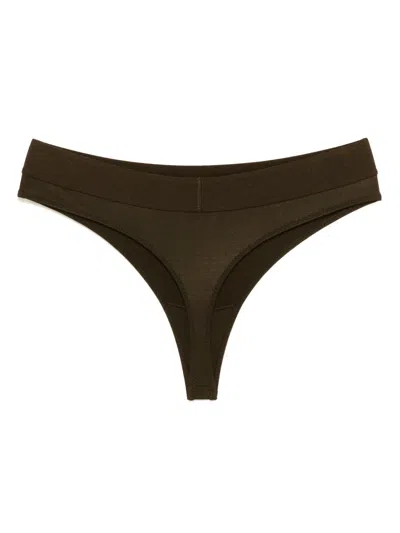 Tom Ford Slip With Logoed Elastic Band In Brown