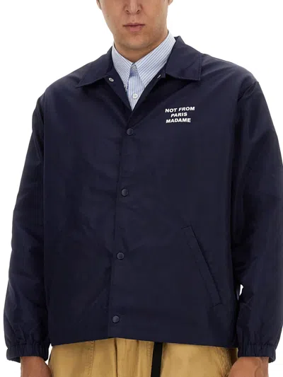 Drôle De Monsieur La Veste Slogan By Drole De Monsieur In Blue