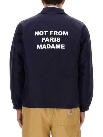 Drôle De Monsieur La Veste Slogan By Drole De Monsieur In Blue