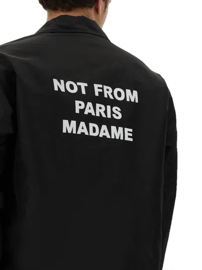 Drôle De Monsieur "slogan" Jacket In Black