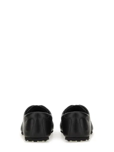Marni Leather Low-top Sneakers And Contrasting Sole In Black