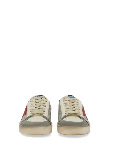 Golden Goose Stardan Mesh And Leather Sneakers White And Red
