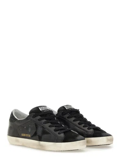Golden Goose Deluxe Brand Women Super-star Classic With List Low-top Sneakers With Suede Inserts And In Black