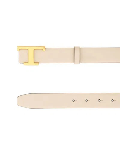 Tod's Belt Adjustable Length Gold-tone Buckle