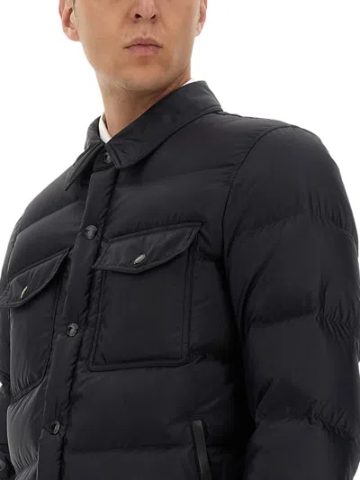 Tom Ford "techno Satin" Padded Jacket In Black