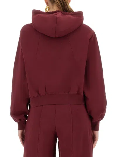 Rotate Birger Christensen Rotate Burgundy Cotton Sweatshirt Women In Burgundy
