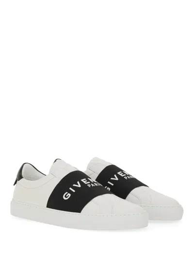 Givenchy Slip-on Sneakers With Black Band Logo Detail In White