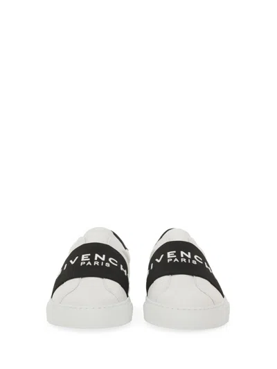 Givenchy Slip-on Sneakers With Black Band Logo Detail In White