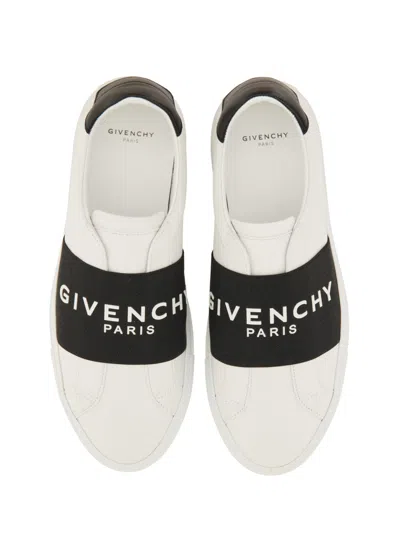 Givenchy Slip-on Sneakers With Black Band Logo Detail In White
