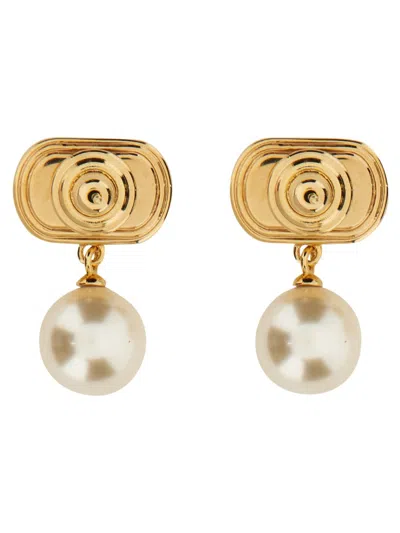 Valentino Garavani Multicolour Bronze Earrings In Gold