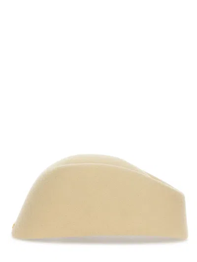 Valentino Garavani Vlogo Signature Hat In Cream Colour In Neutral