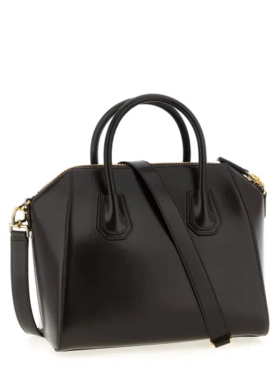 Givenchy Antigona Mini Top Handle Bag In Box Leather In Brown