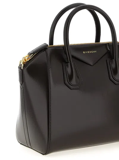Givenchy Antigona Mini Top Handle Bag In Box Leather In Brown