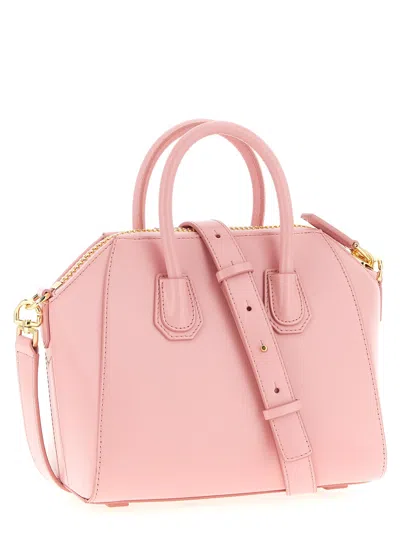 Givenchy Antigona Mini Top-handle Bag In Patent Leather In Pink