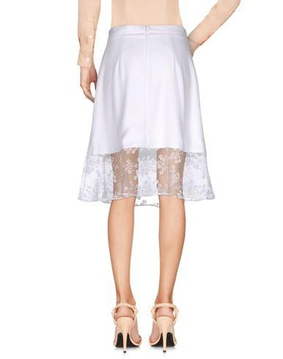 Shop Carven Knee Length Skirts In White