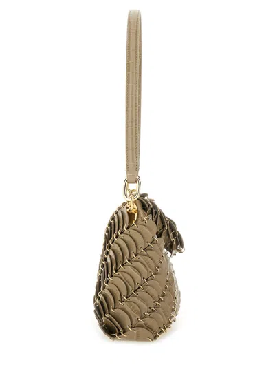 Rabanne Textured Shoulder Bag Gold-tone Hardware In Brown